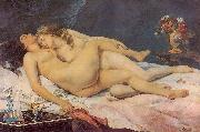 Gustave Courbet Le SommeilSleep Spain oil painting artist